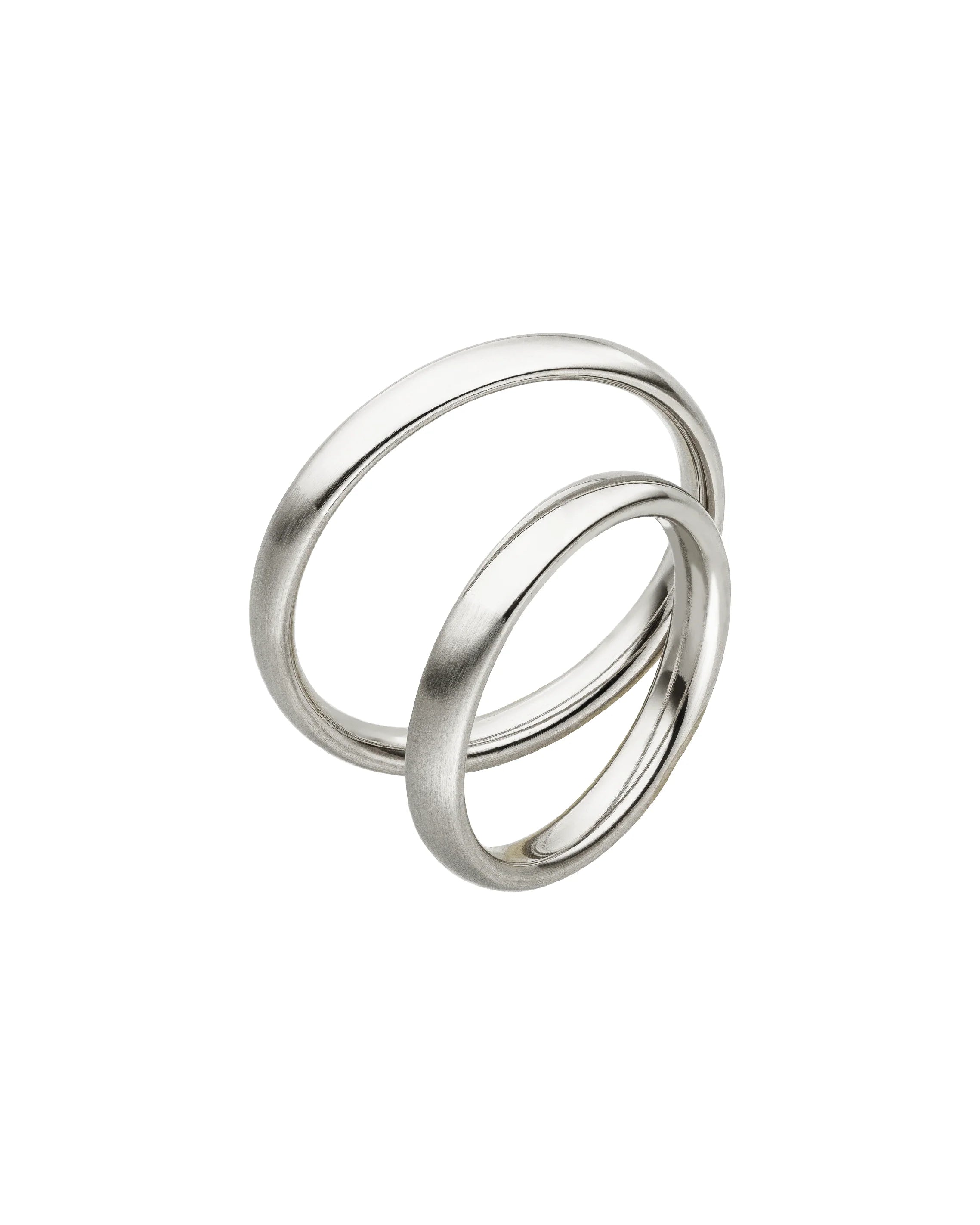 OVAL 3.0 Trauring Weißgold 750