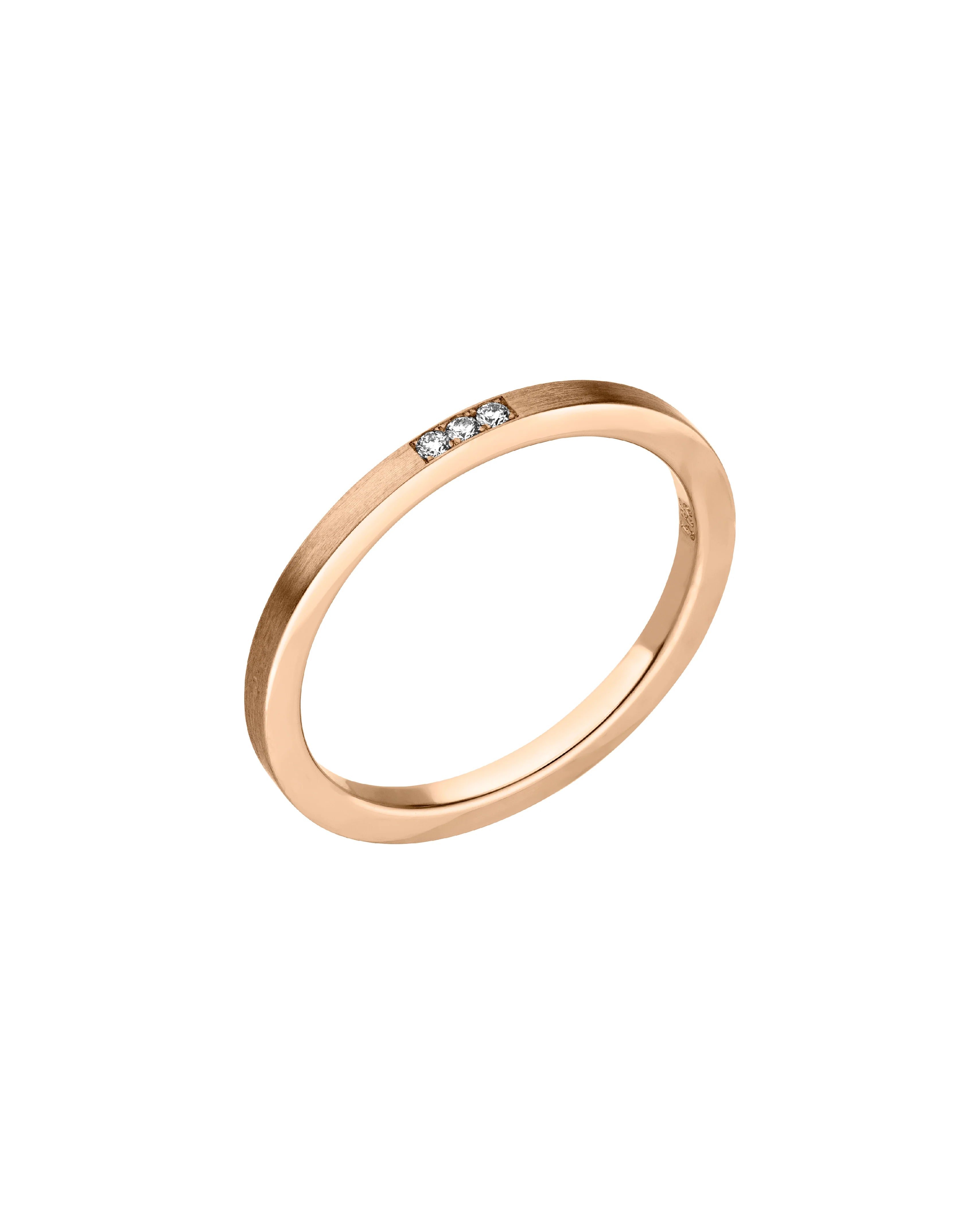 FINA Square Ring Roségold 750