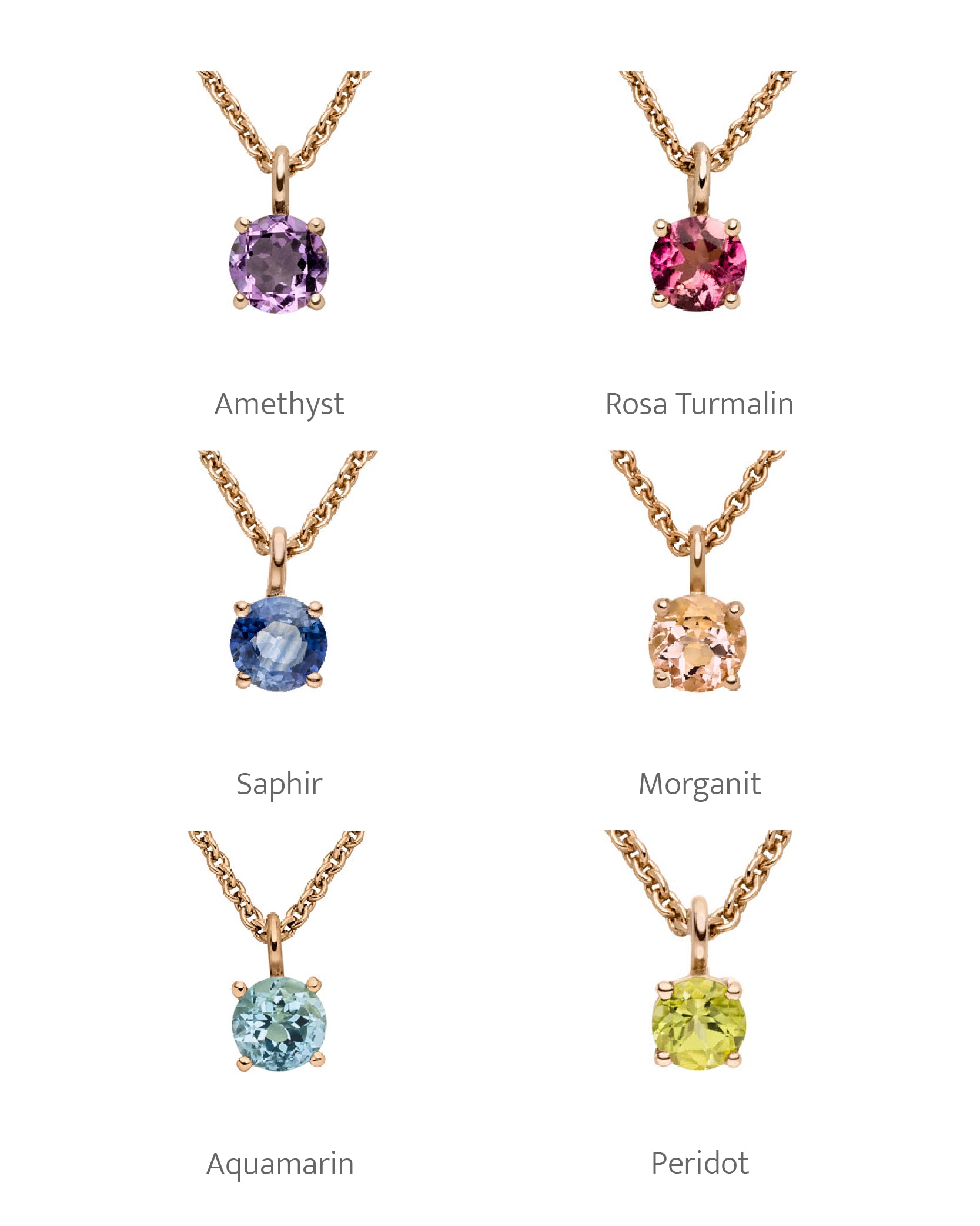 LALUZ - Halskette Gold - Gelbgold 585