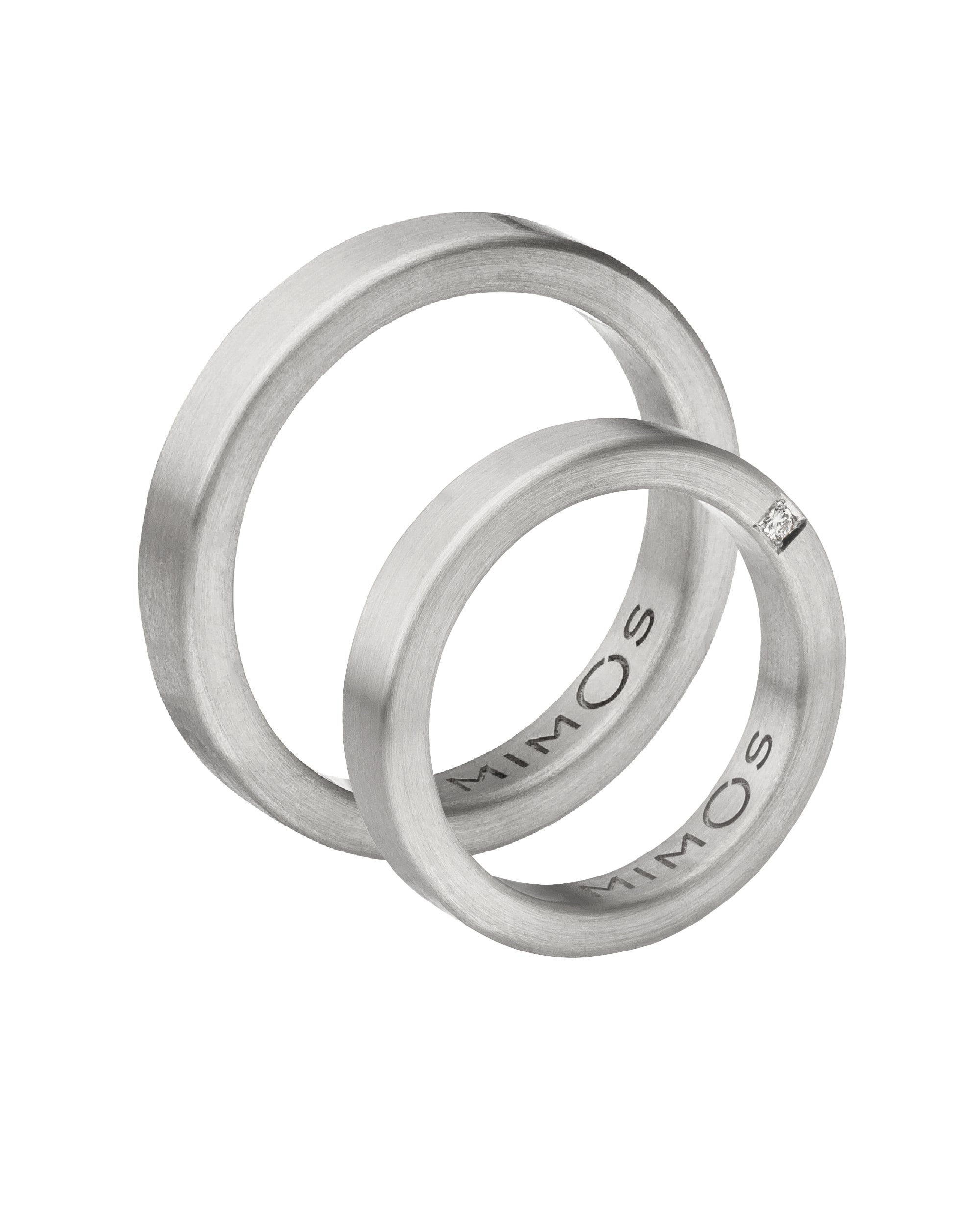 MIMOS Trauringpaar - Weißgold 585