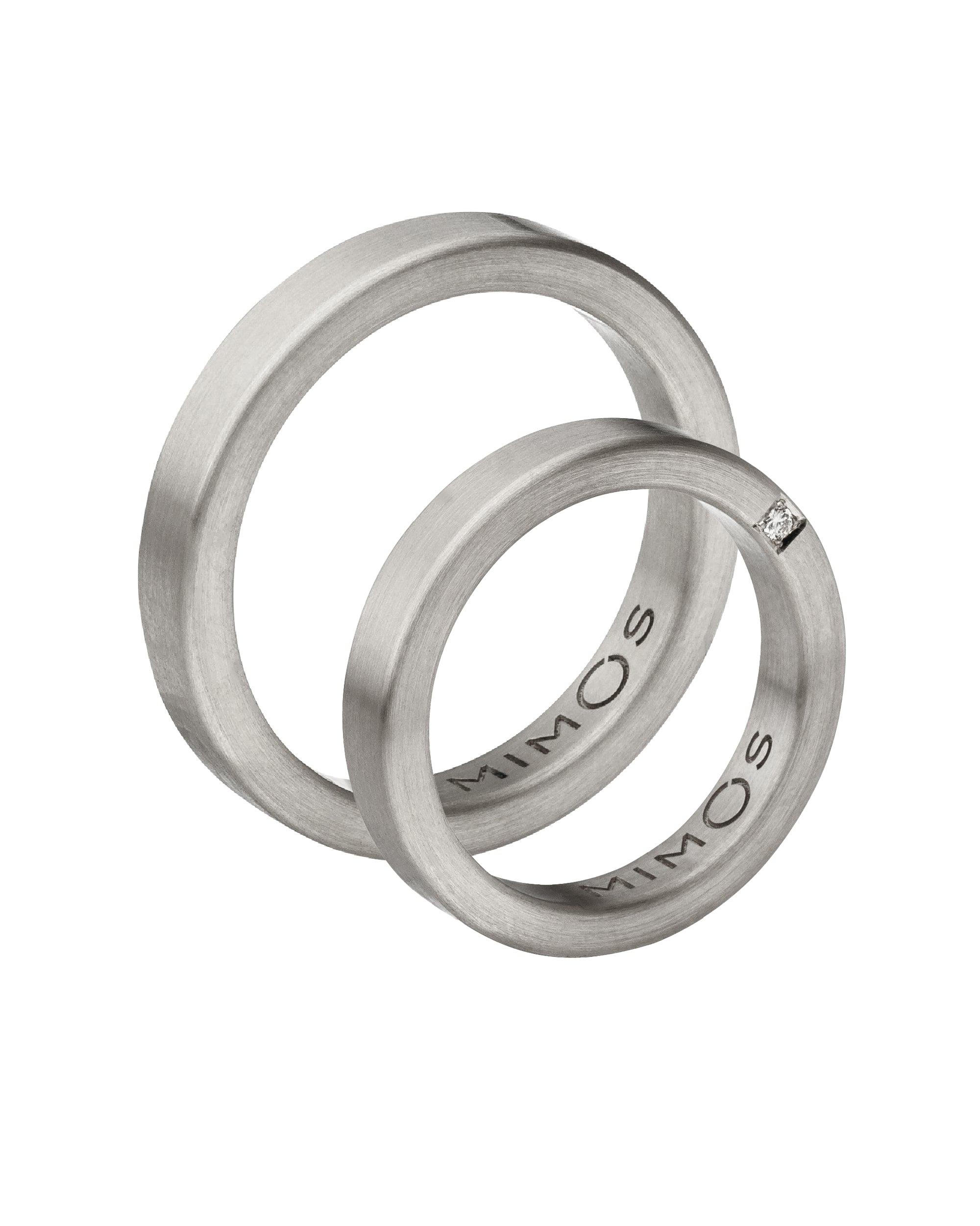 MIMOS Trauringpaar - Weißgold 750