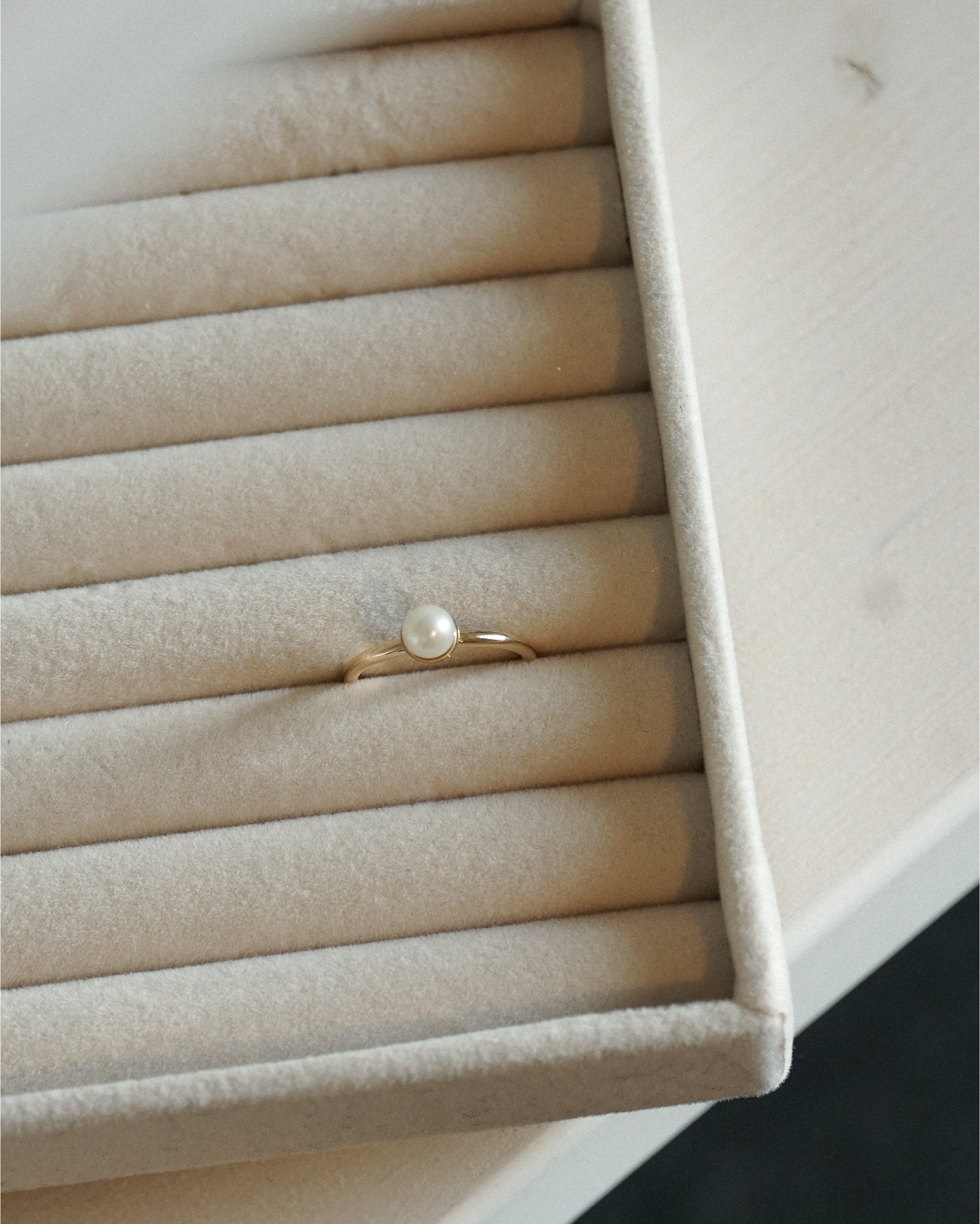 PERLA Ring Weißgold 585