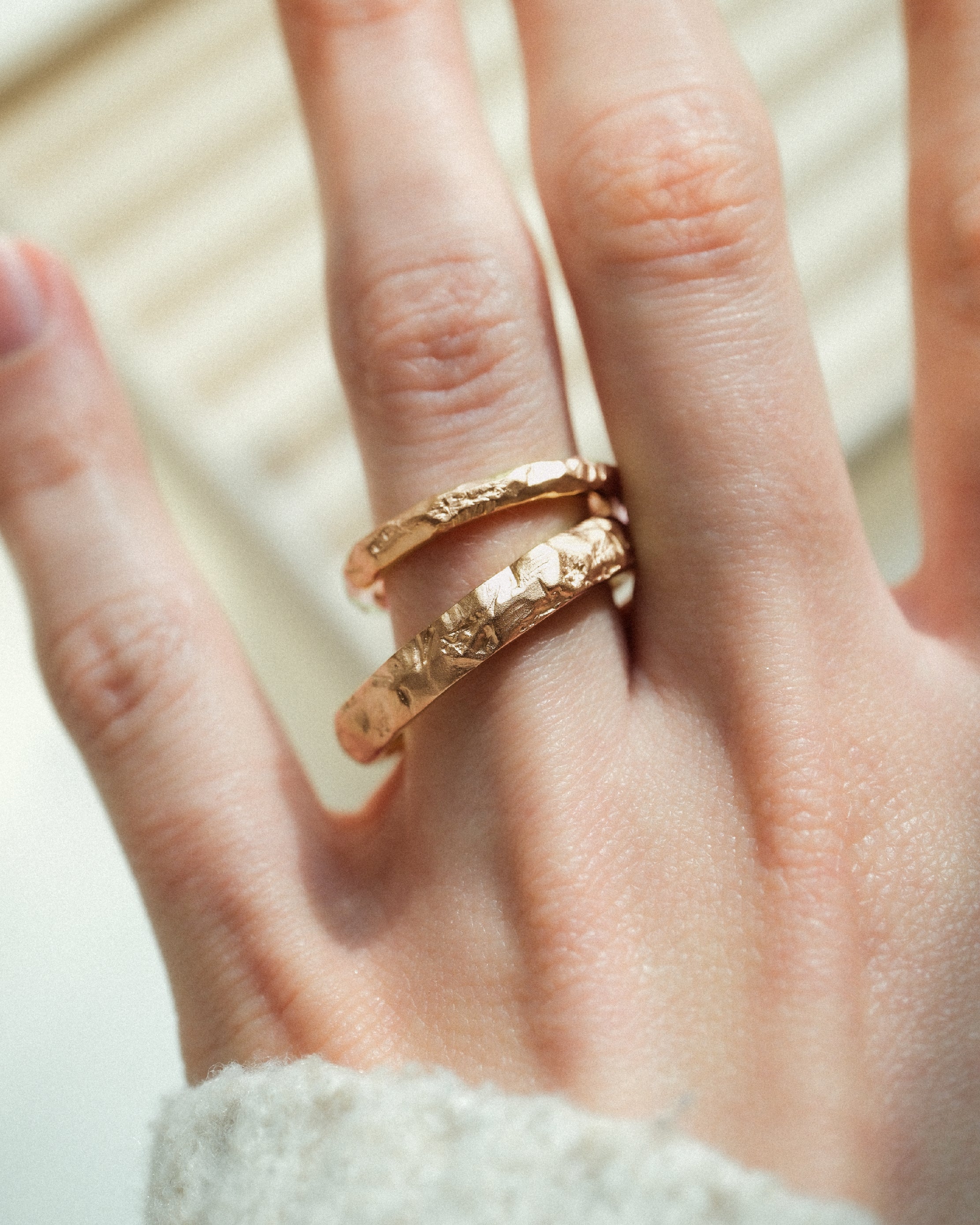 STONE - Eheringe Rosegold - Rosegold 585