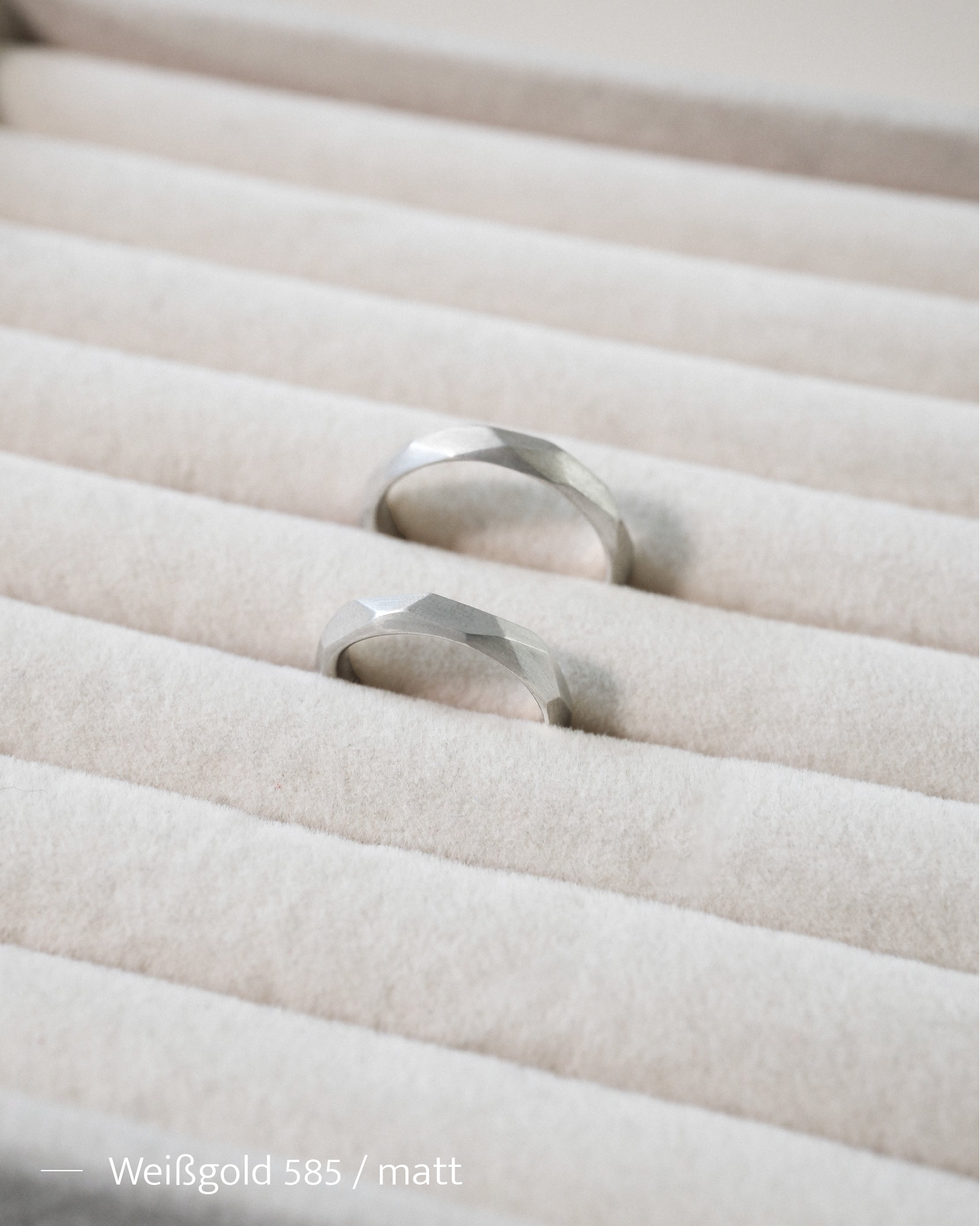 FACETAS - Eheringe Weißgold - Weißgold 585