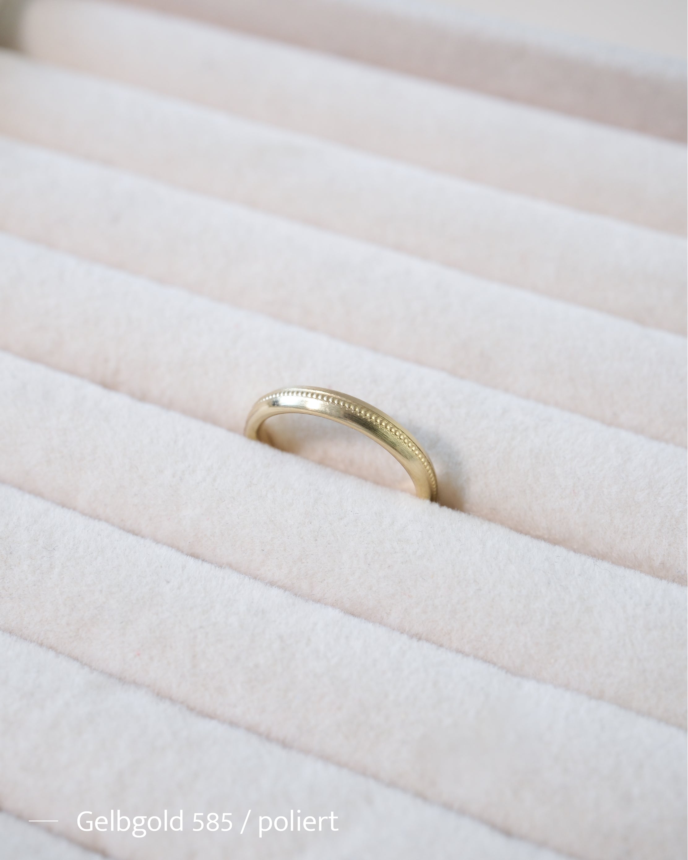 MILLGRAIN - Trauring Gold - Gelbgold 585