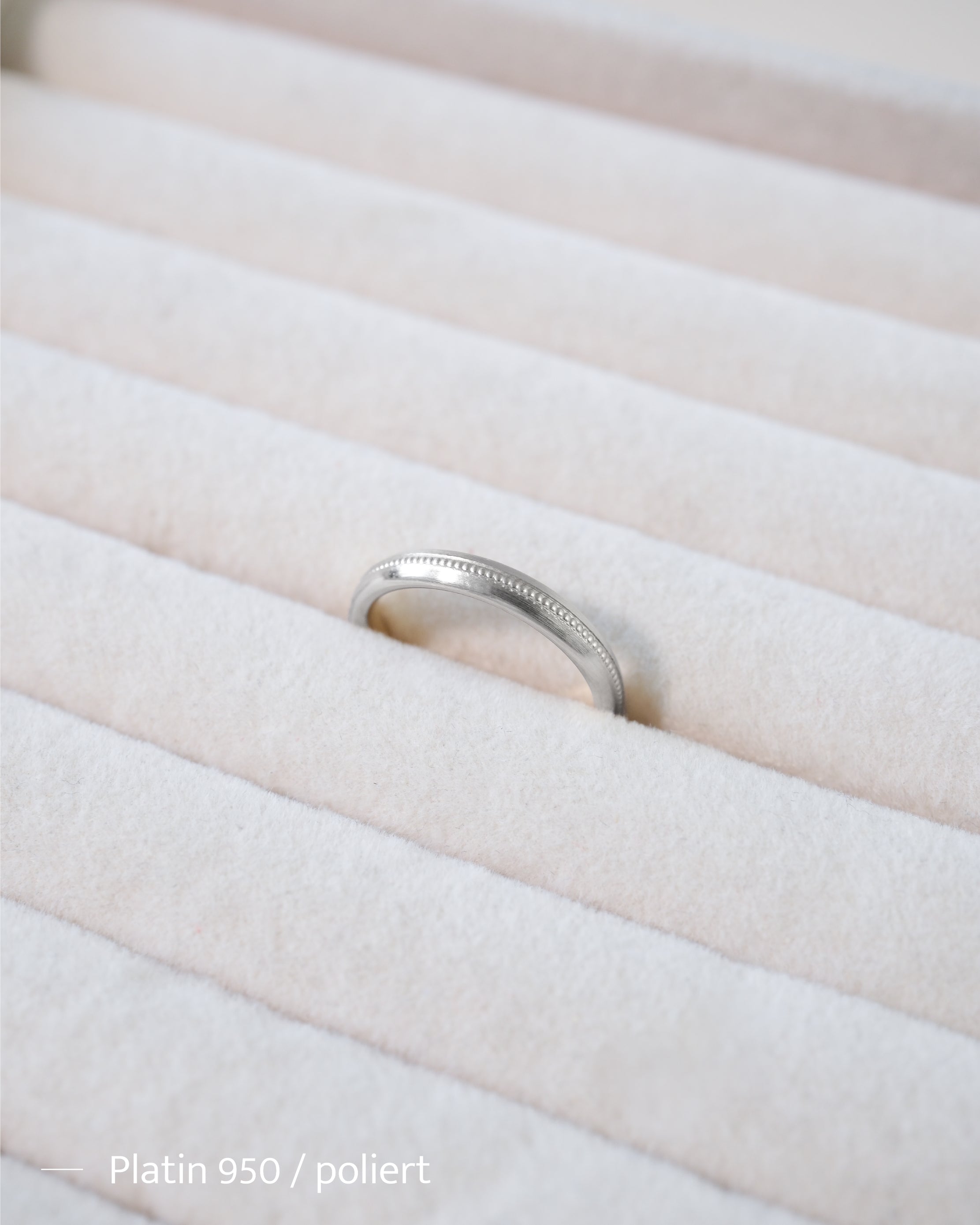 MILLGRAIN - Trauring Platin - Platin 950