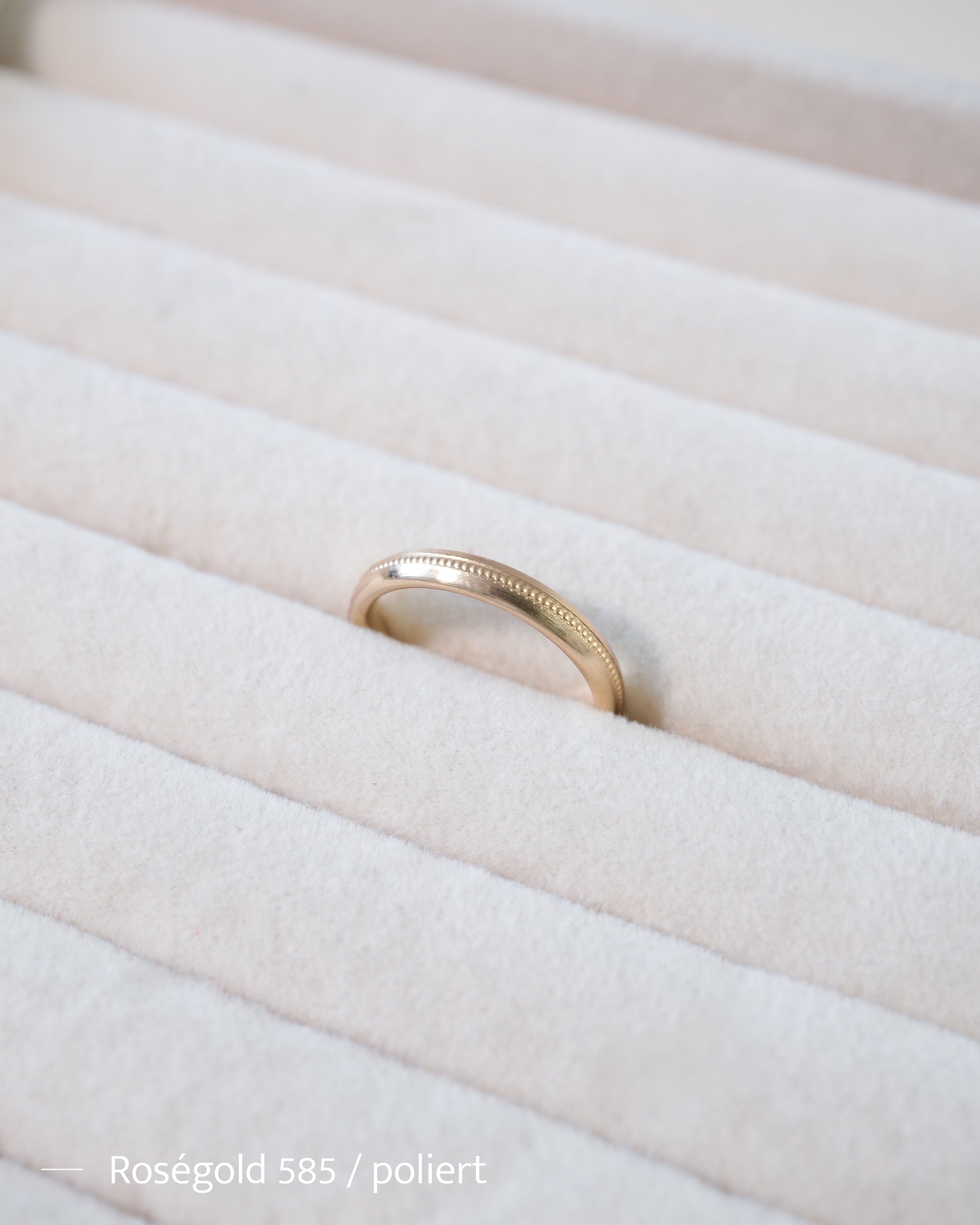 MILLGRAIN Trauring Roségold 750