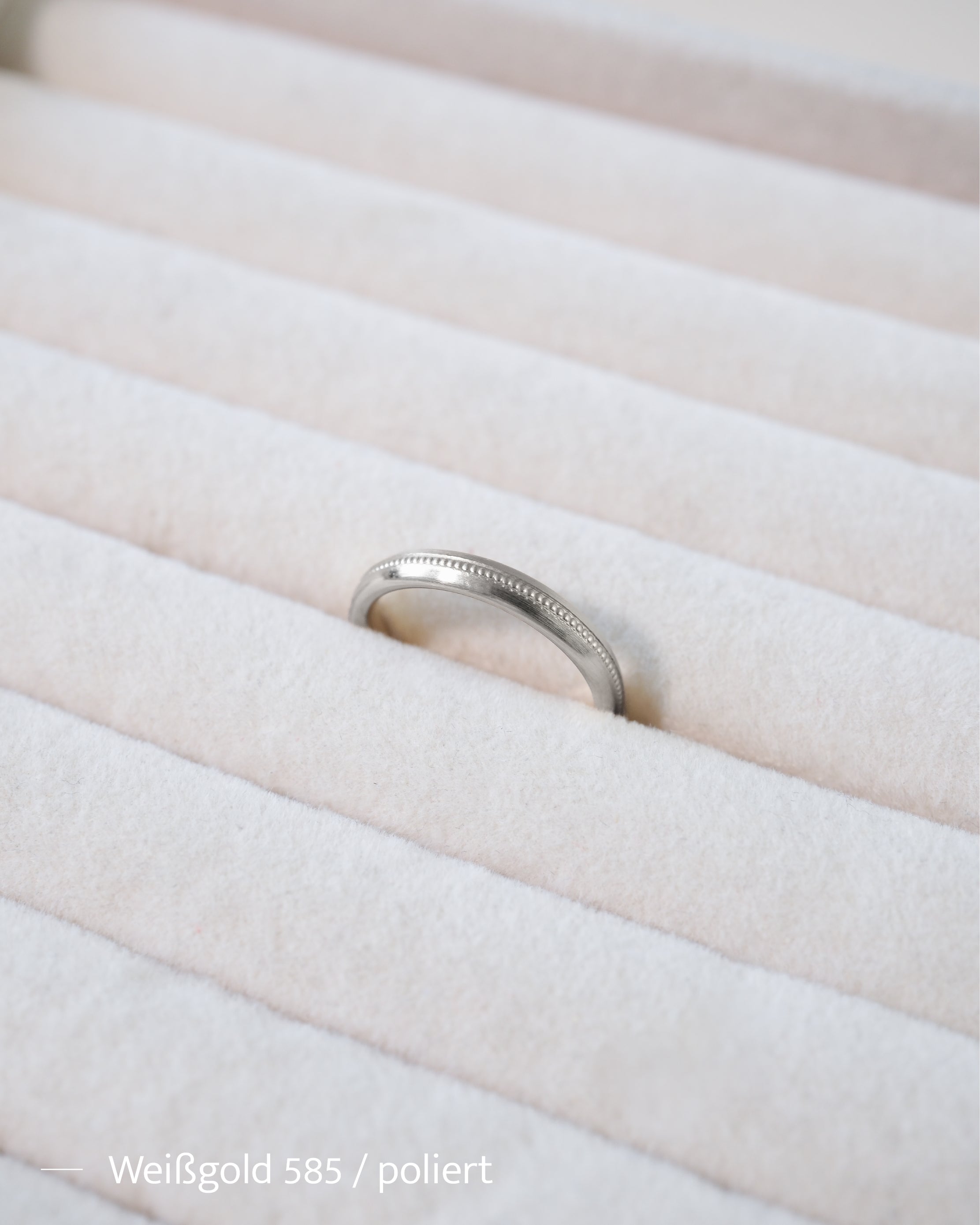 MILLGRAIN - Trauring Weißgold - Weißgold 585