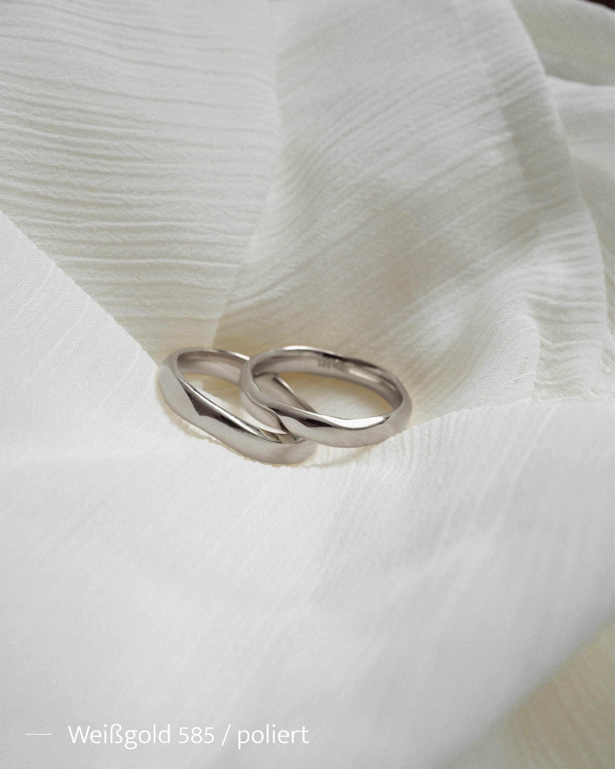 ORGANIC - Eheringe Weißgold - Weißgold 585