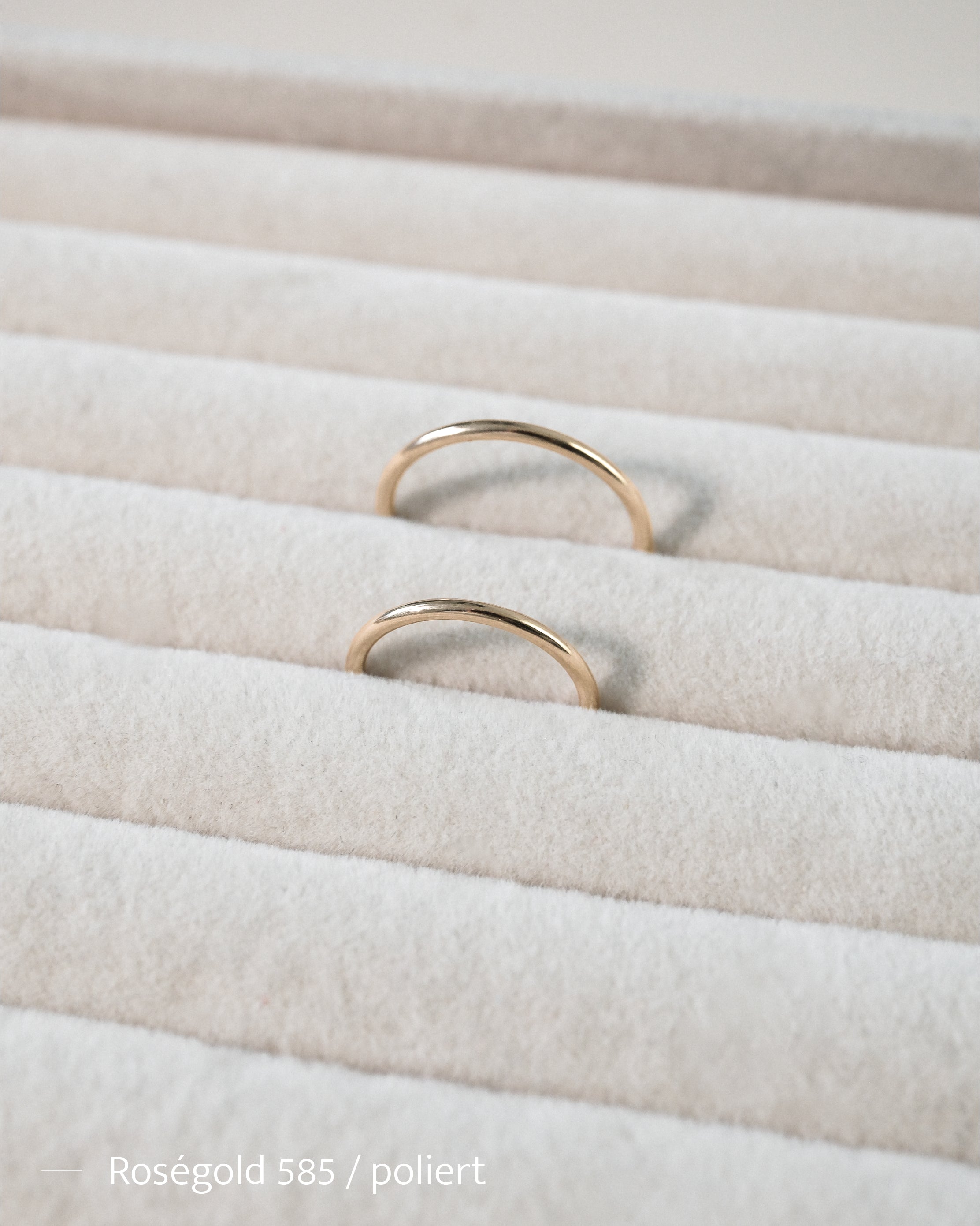 ROUND 1.5 - Eheringe Rosegold - Rosegold 585
