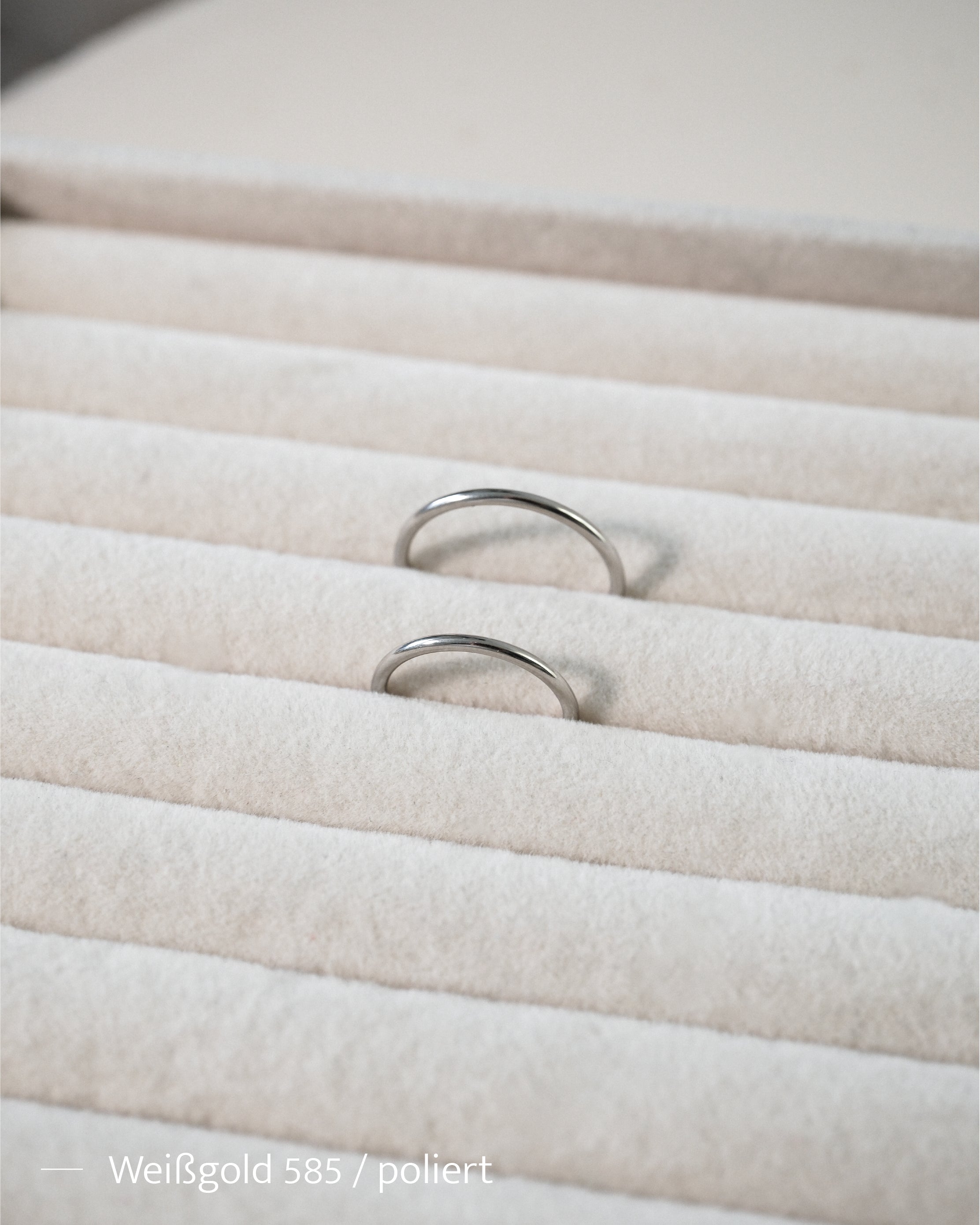 ROUND 1.5 - Eheringe Weißgold - Weißgold 585