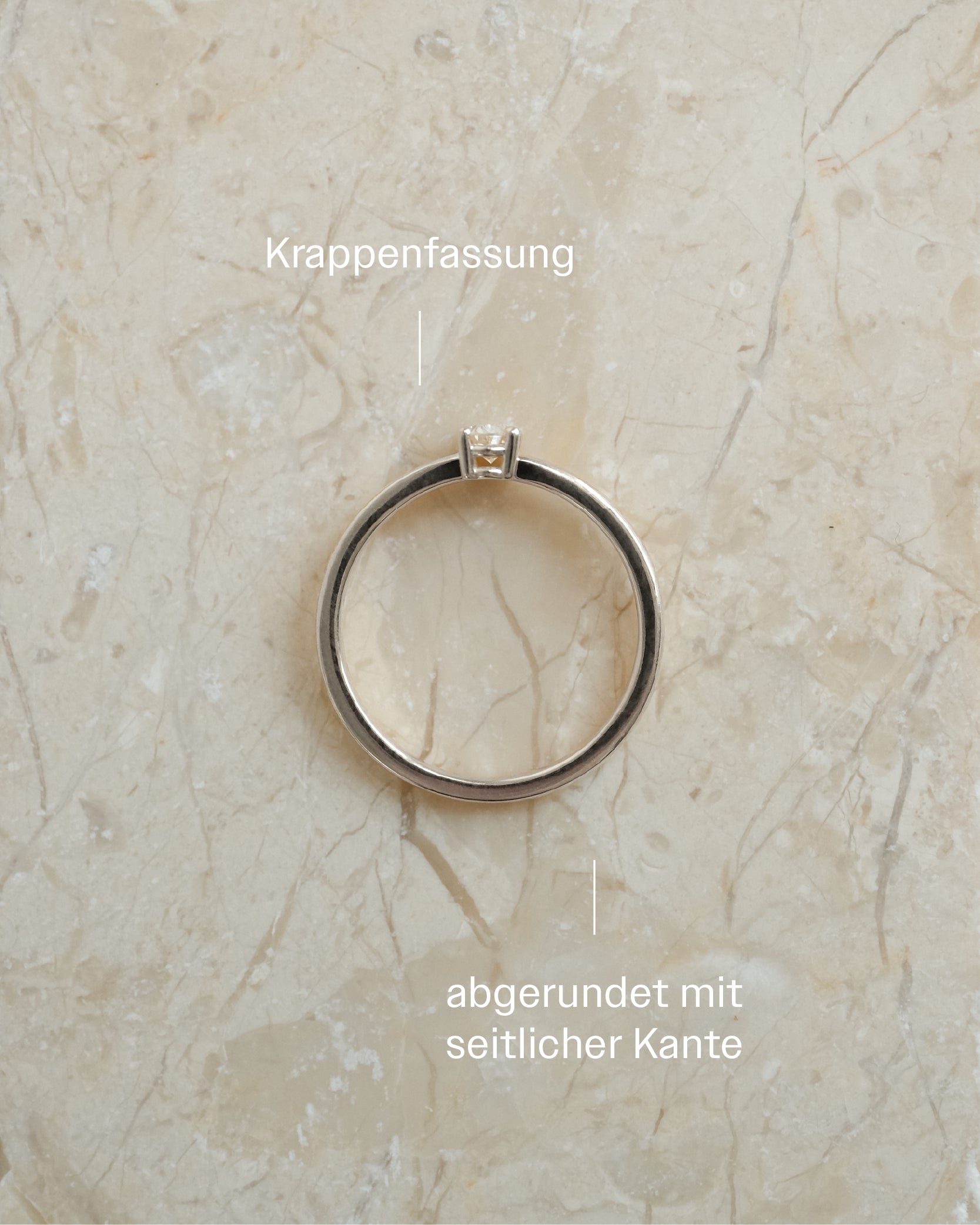 EVE Verlobungsring Weißgold 750