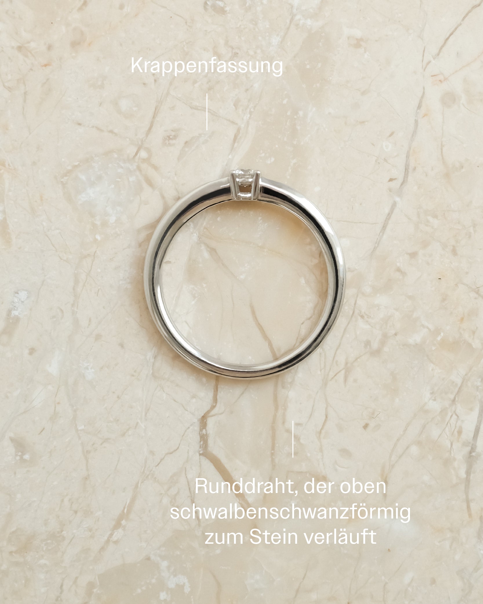 ONDA Verlobungsring Weißgold 750