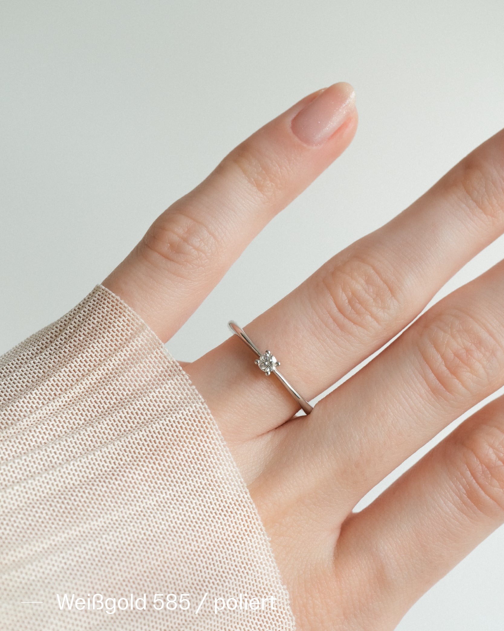ONDA - Weißgold Verlobungsring - Weißgold 585