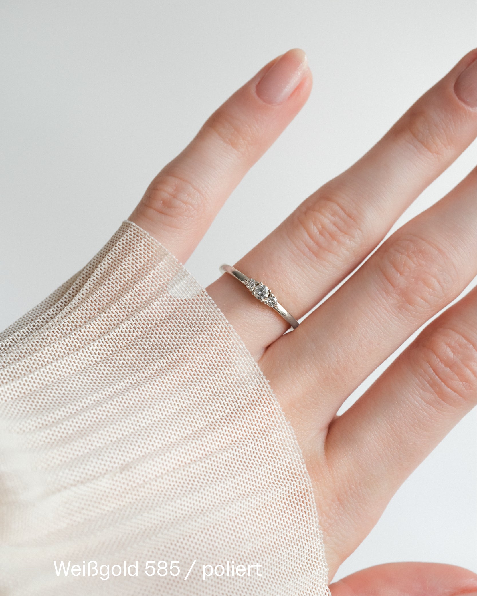 TERNA Fine - Weißgold Verlobungsring - Weißgold 585