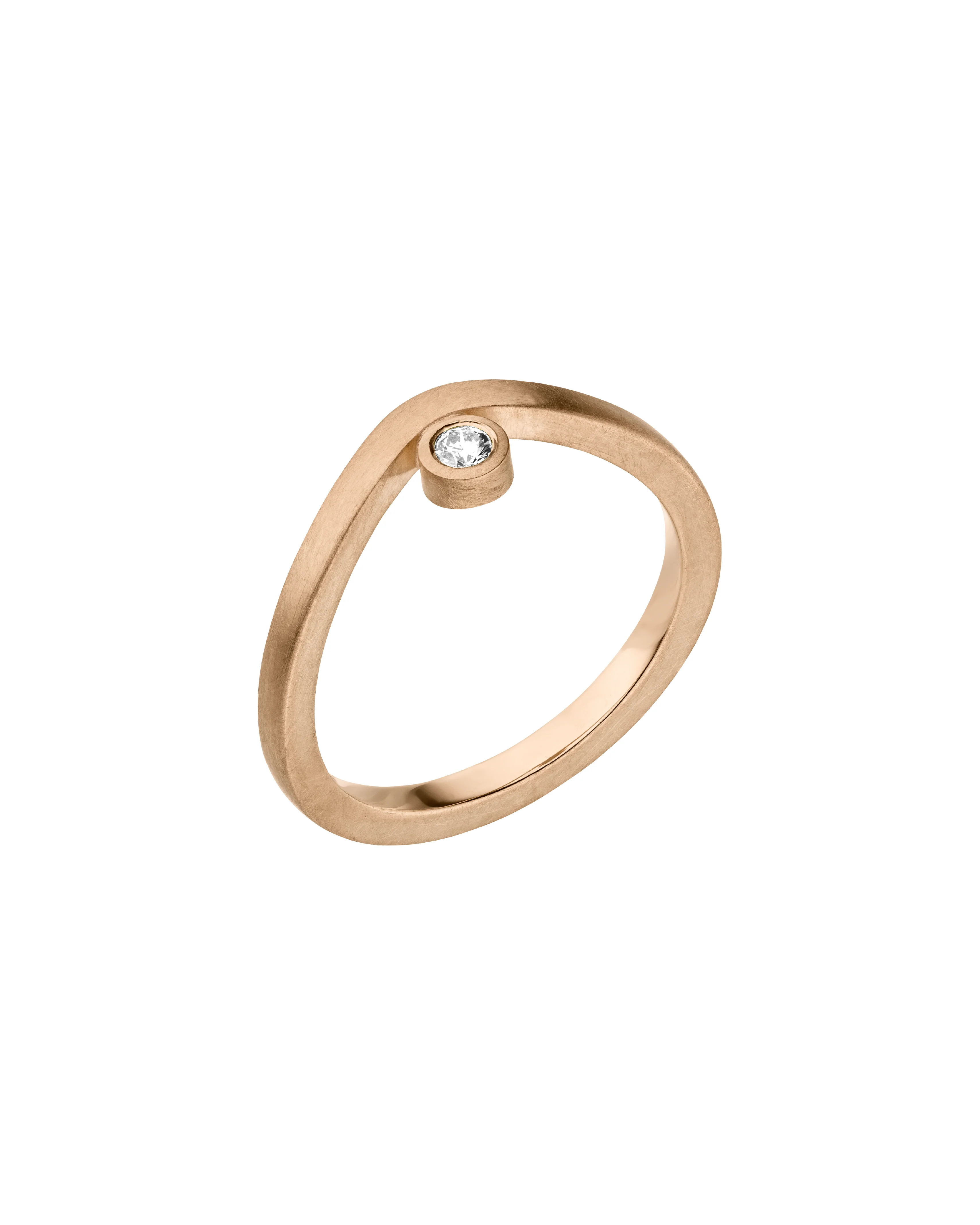 WAVE - Verlobungsring Rosegold - Rosegold 585