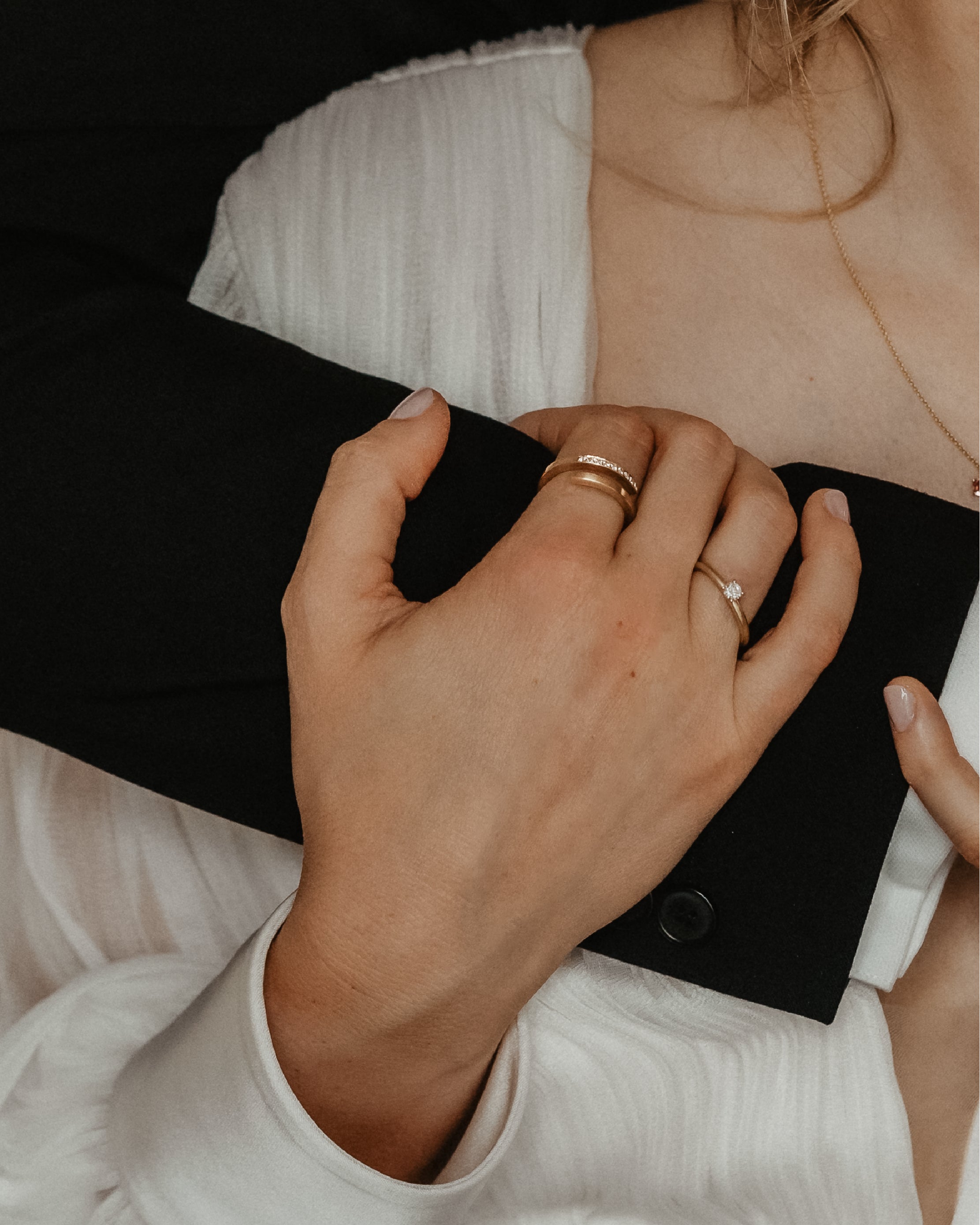 SQUARE Ring Roségold 750